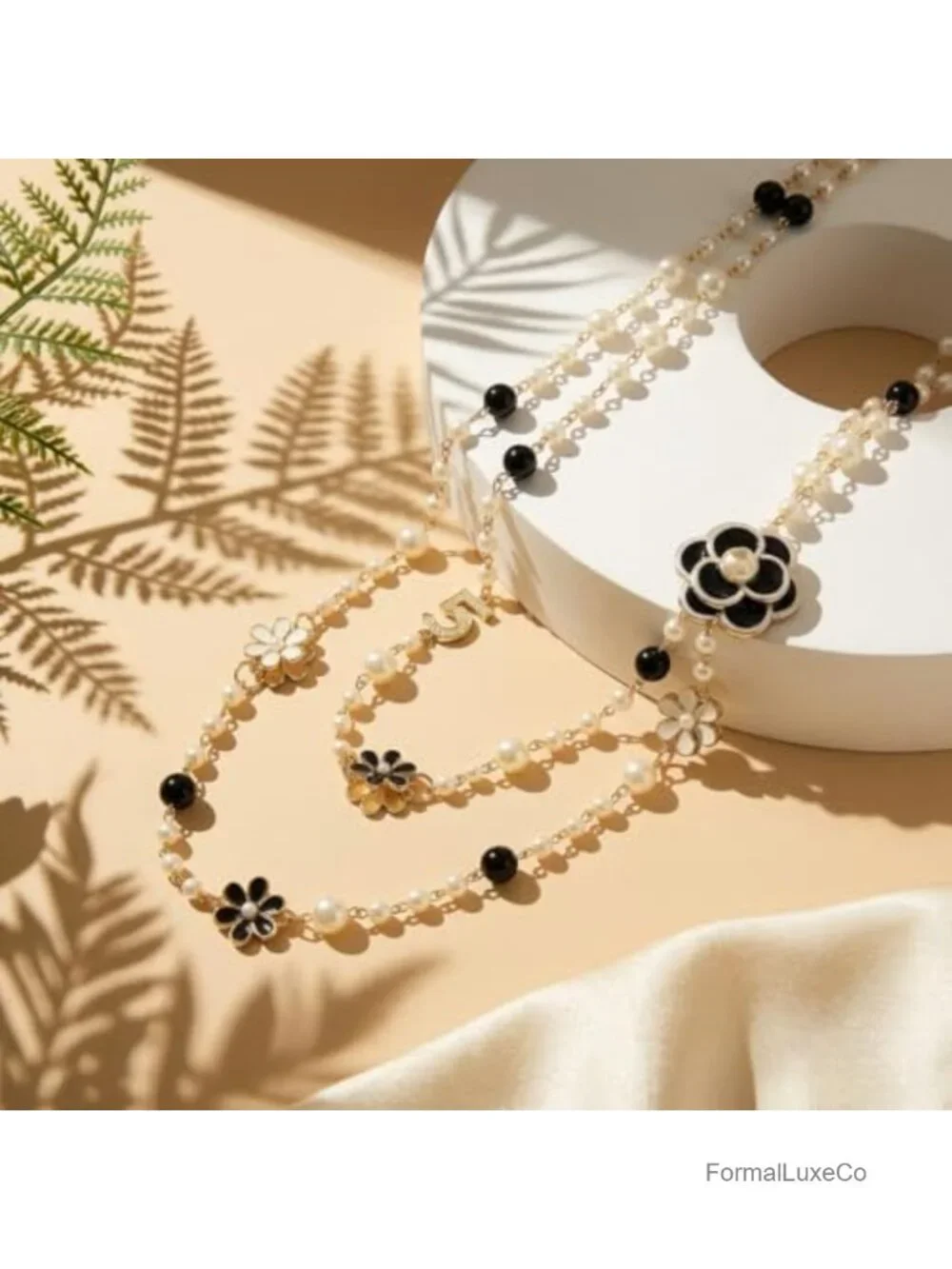 Vintage Layered Faux Pearl Necklace for Women - 37